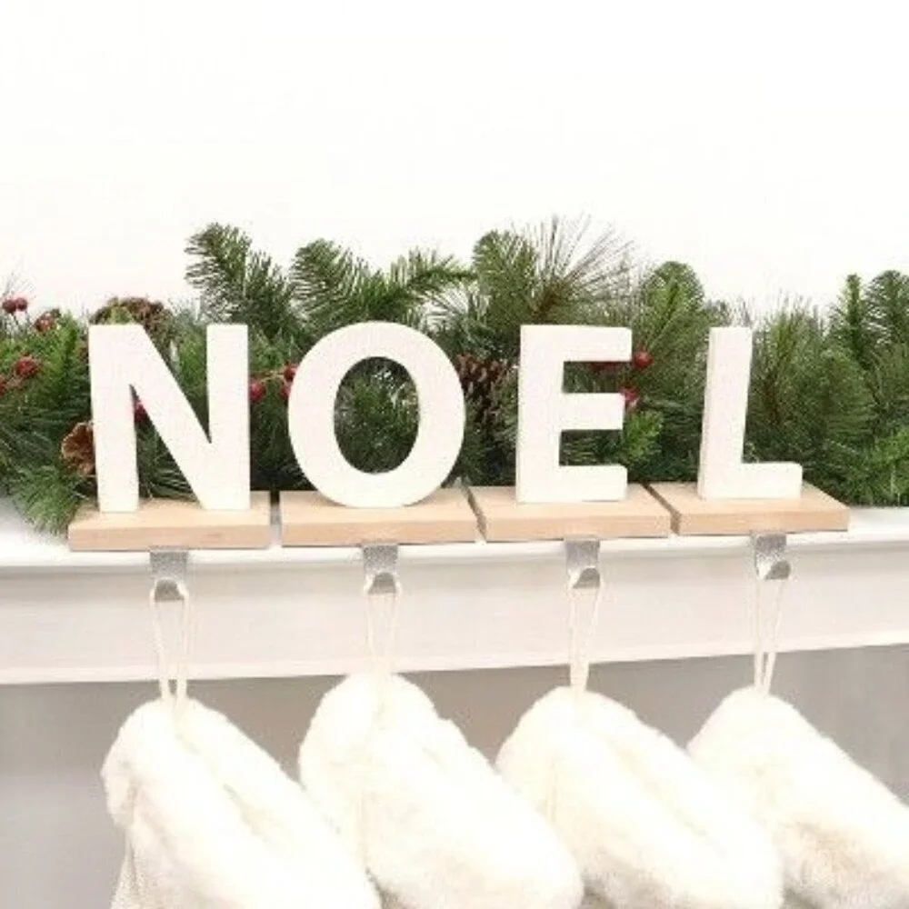 Wondershop Noel Stocking Holder‎ Set White Glitter – Target Christmas 2019 NIB
